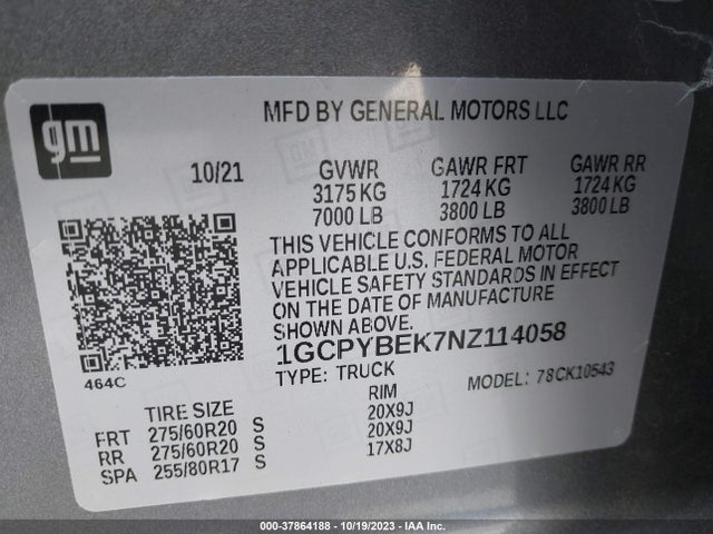 Chevrolet Silverado 1500 Ltd Custom 2022 1GCPYBEK7NZ114058 Image 9