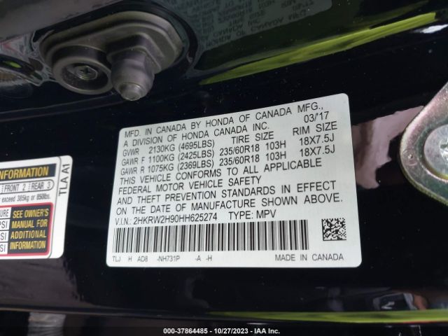 2HKRW2H90HH625274 Honda Cr-v Touring
