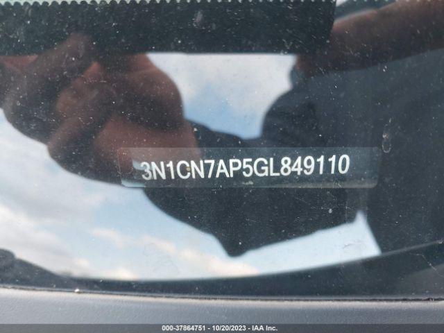 3N1CN7AP5GL849110 Nissan Versa S Plus