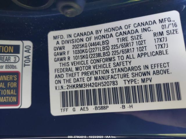 2HKRM3H42GH520783 Honda CR-V SE