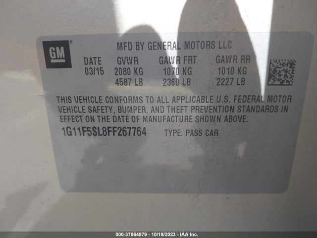 Chevrolet MALIBU LTZ 2015 1G11F5SL8FF267764 Image 9