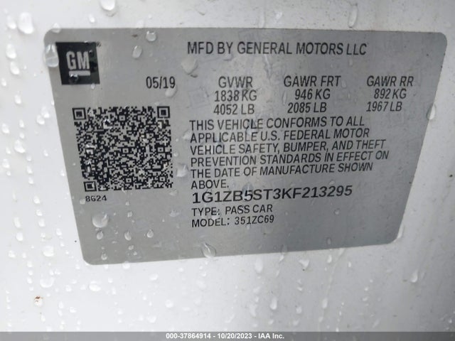 Chevrolet Malibu 1ls 2019 1G1ZB5ST3KF213295 Image 9
