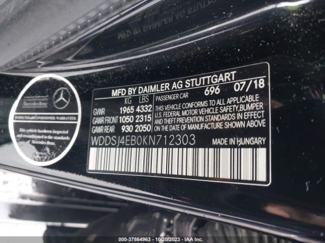 WDDSJ4EB0KN712303 Mercedes-Benz CLA 250