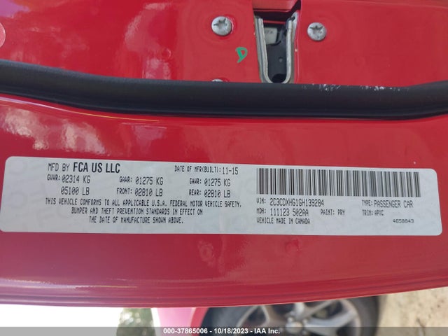Dodge Charger Sxt 2016 2C3CDXHG1GH139284 Image 9