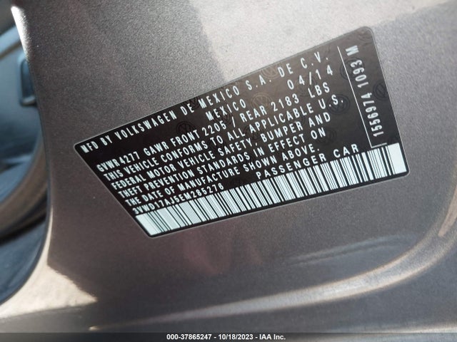 3VWD17AJ5EM285276 Volkswagen Jetta Sedan Se W/connectivity