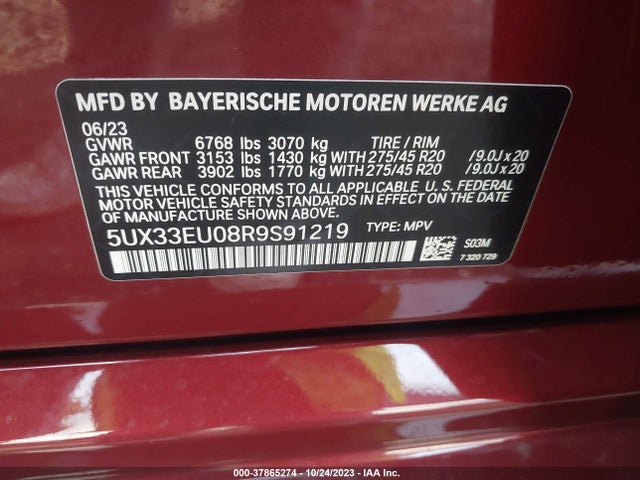 BMW X5 M60i 2024 аукцион фото