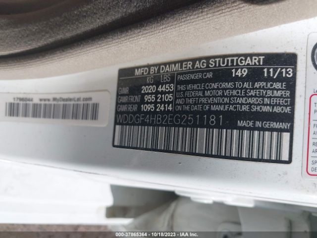 WDDGF4HB2EG251181 Mercedes-Benz C-class C 250