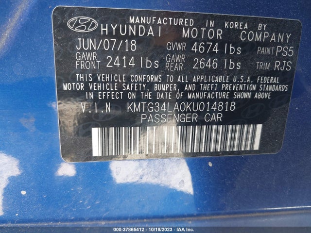 Genesis G70 2.0t Advanced 2019 KMTG34LA0KU014818 Image 9