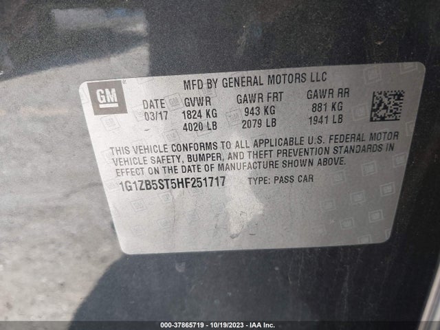 Chevrolet MALIBU LS 2017 1G1ZB5ST5HF251717 Image 9