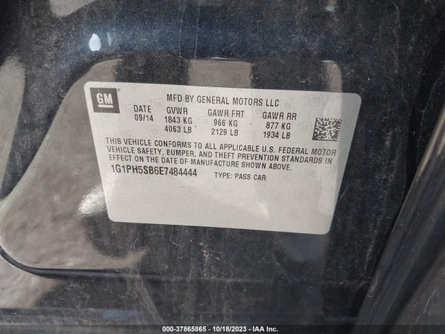 Chevrolet CRUZE ECO 2014 1G1PH5SB6E7484444 Image 9