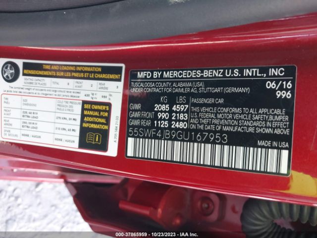 55SWF4JB9GU167953 Mercedes-Benz C 300 Sport/luxury/