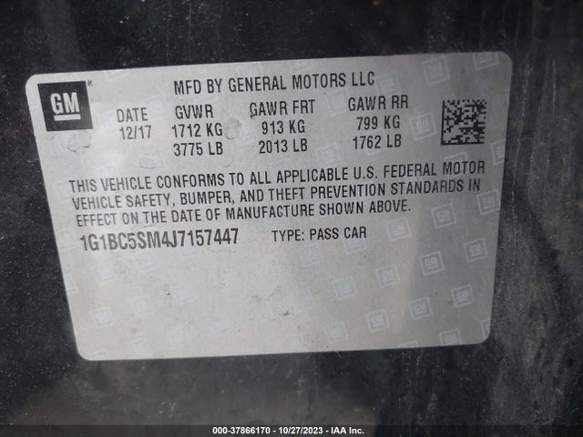 Chevrolet Cruze Ls Auto 2018 1G1BC5SM4J7157447 Image 9