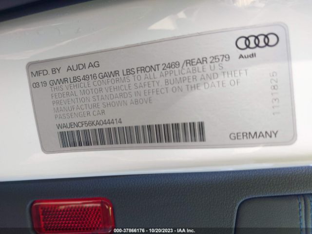 WAUENCF56KA044414 Audi A5 Sportback Premium Plus