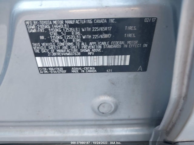 Toyota RAV4 LE 2017 2T3BFREV4HW607638 Image 9