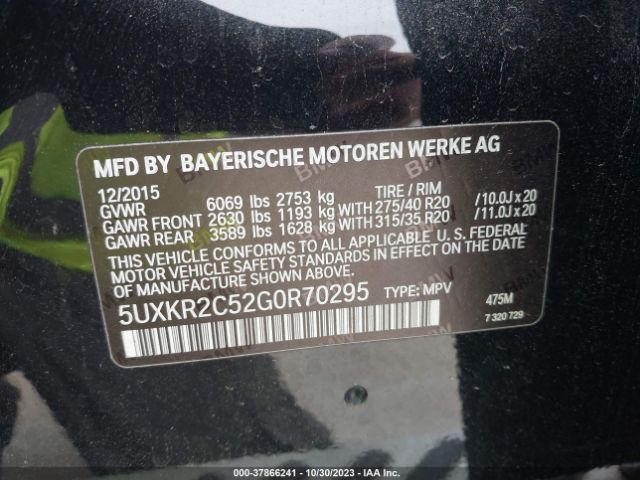 5UXKR2C52G0R70295 BMW X5 Sdrive35i