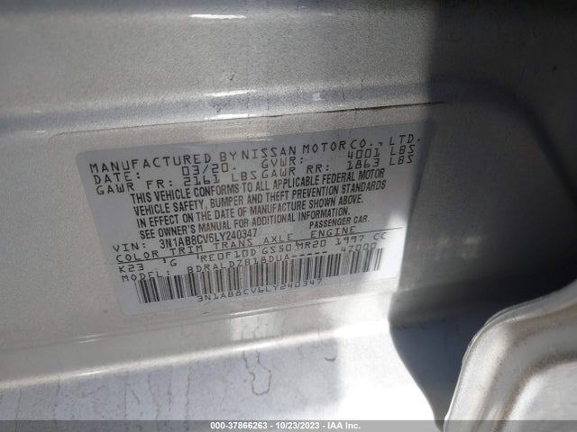 Nissan Sentra 2020 3N1AB8CV6LY240347 Image 21