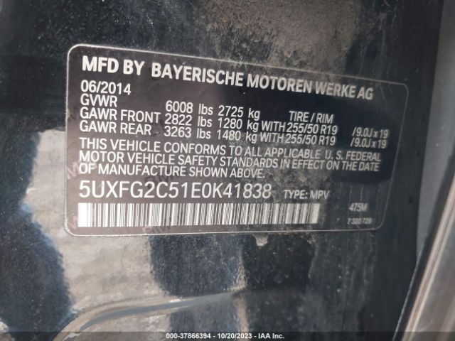 5UXFG2C51E0K41838 BMW X6 Xdrive35i
