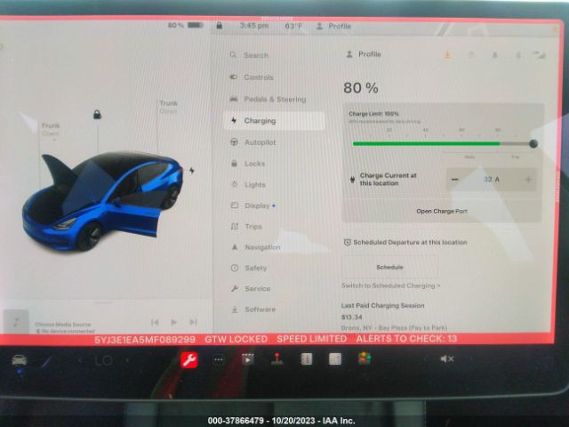 5YJ3E1EA5MF089299 Tesla Model 3 Standard Range Plus