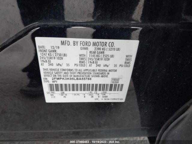 2020 FORD EDGE 2FMPK3K95LBA55788 Photo 8