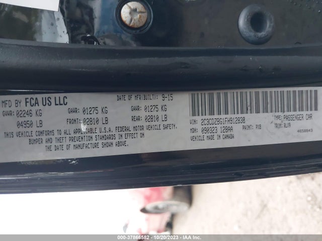 Dodge Challenger Sxt Plus Or R/t Plus 2015 2C3CDZBG1FH912838 Image 9