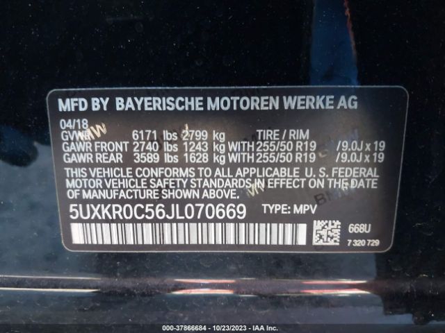 5UXKR0C56JL070669 BMW X5 Xdrive35i