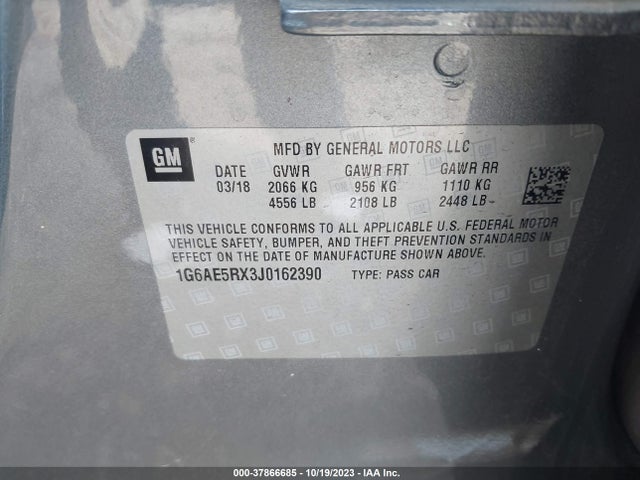 Cadillac Ats Standard 2018 1G6AE5RX3J0162390 Image 9