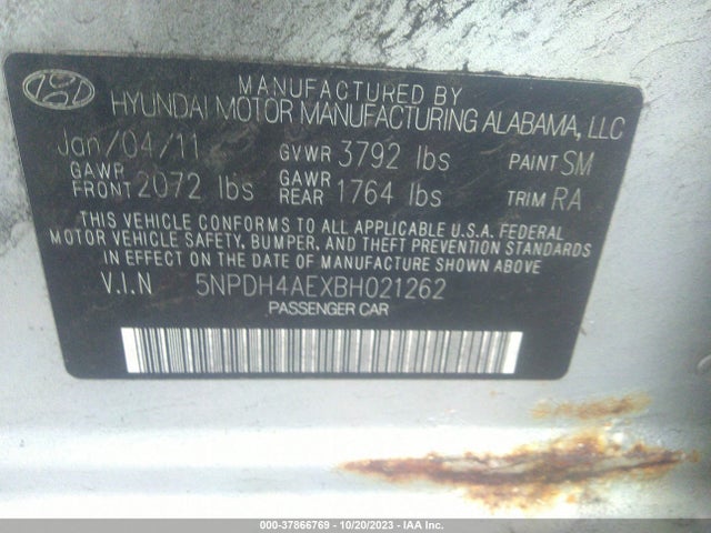 2011 HYUNDAI ELANTRA 5NPDH4AEXBH021262 Photo 8