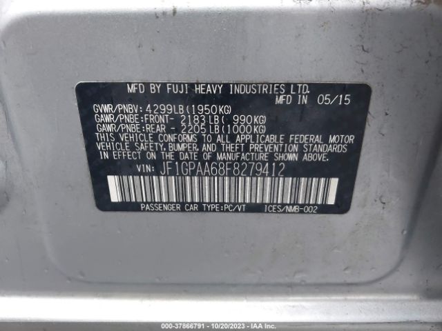 JF1GPAA68F8279412 Subaru Impreza Wagon 2.0i