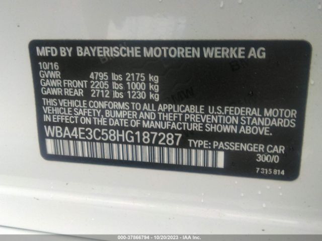 WBA4E3C58HG187287 BMW 440i Gran Coupe