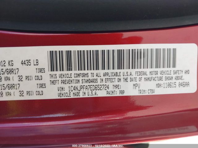 1C4NJPFA7ED652724 Jeep Patriot Latitude