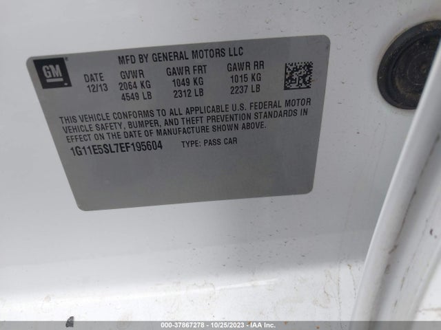 Chevrolet MALIBU 2LT 2014 1G11E5SL7EF195604 Image 9