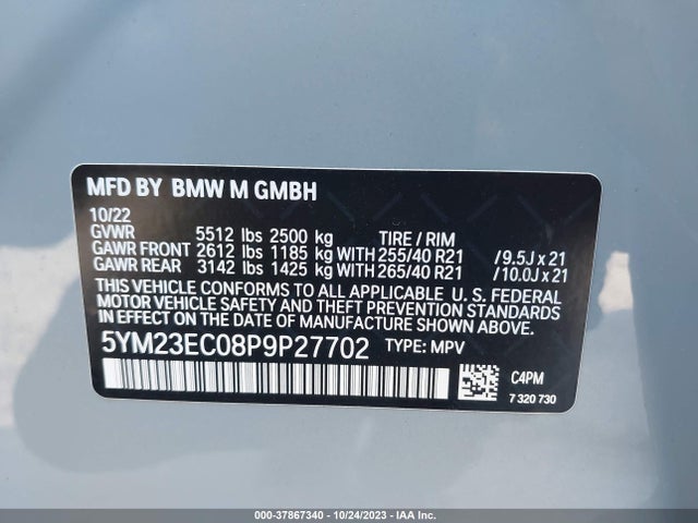 BMW X4 M 2023 5YM23EC08P9P27702 Image 9