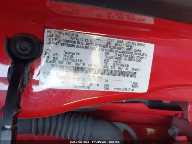 1FADP3K22GL204617 Ford FOCUS SE