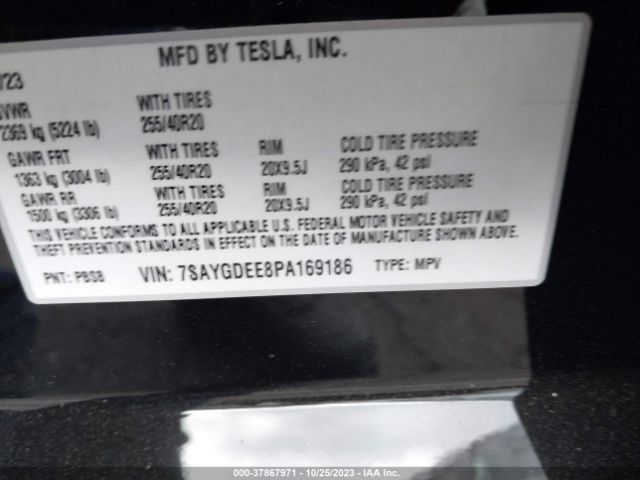2023 TESLA MODEL Y 7SAYGDEE8PA169186 Photo 8