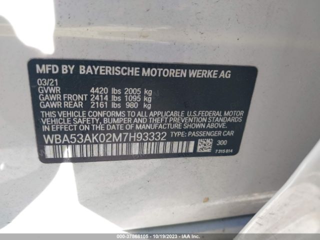 WBA53AK02M7H93332 BMW 2 Series 228i