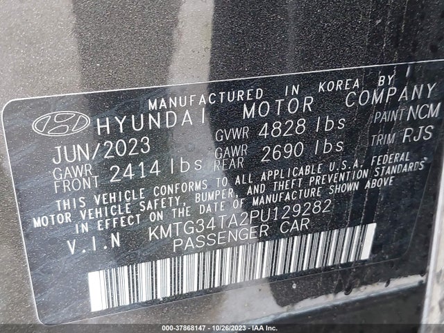 2023 GENESIS G70 2.0T VIN: KMTG34TA2PU129282