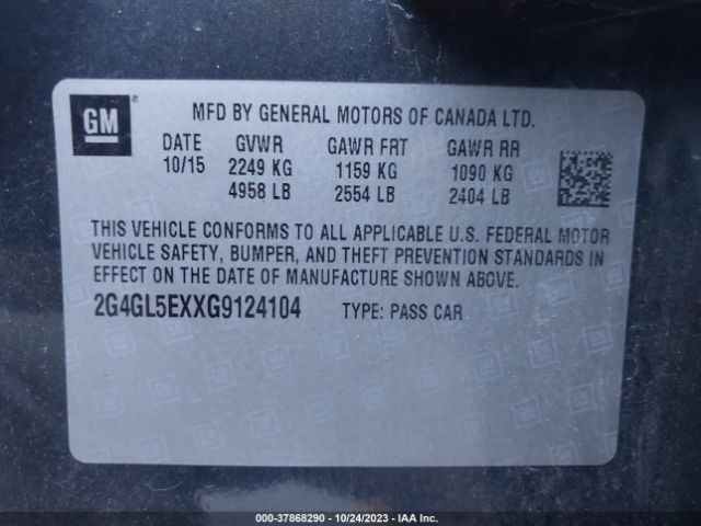 2G4GL5EXXG9124104 Buick Regal