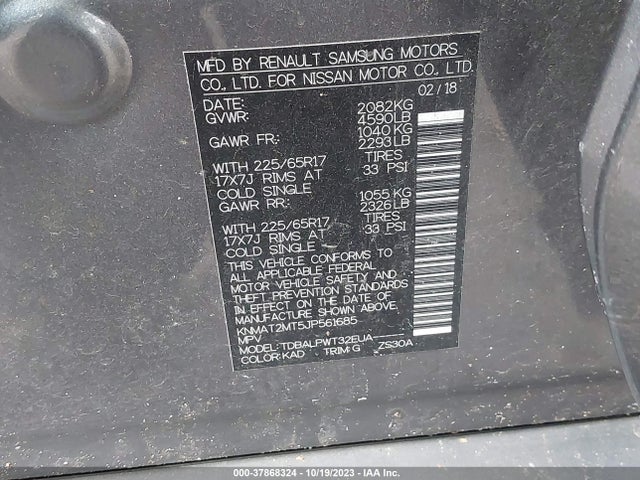 Nissan ROGUE S 2018 KNMAT2MT5JP561685 Image 9
