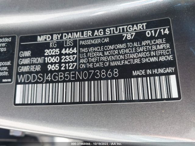 WDDSJ4GB5EN073868 Mercedes-Benz Cla-class Cla 250