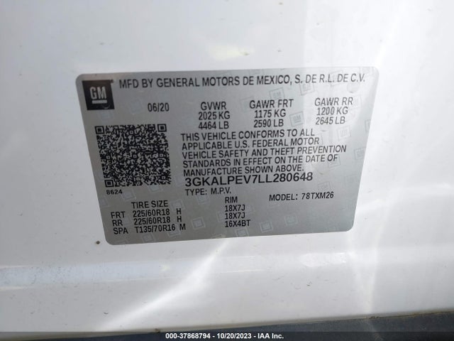 GMC Terrain Fwd Slt 2020 3GKALPEV7LL280648 Image 9