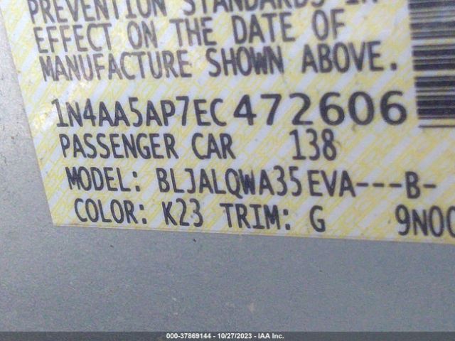 1N4AA5AP7EC472606 Nissan MAXIMA 3.5