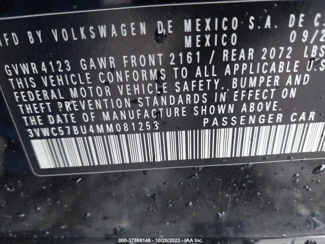 2021 VOLKSWAGEN JETTA S/SE/R-LINE VIN: 3VWC57BU4MM081253