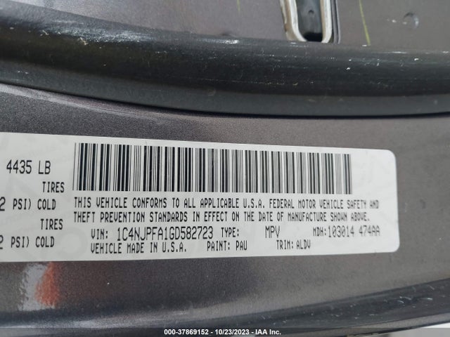 1C4NJPFA1GD582723 Jeep Patriot High Altitude Edition
