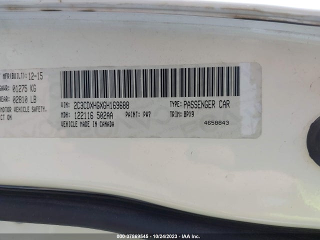 Dodge Charger Sxt 2016 2C3CDXHGXGH169688 Image 9