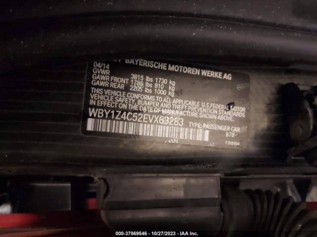 WBY1Z4C52EVX63283 BMW I3