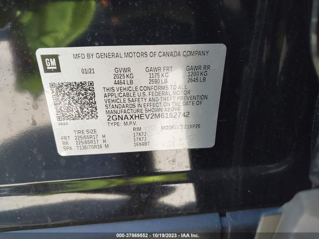 Chevrolet EQUINOX LS 2021 2GNAXHEV2M6152742 Image 9