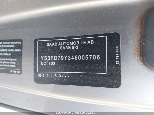 2004 SAAB 9-3 YS3FD79Y346005706 Photo 8