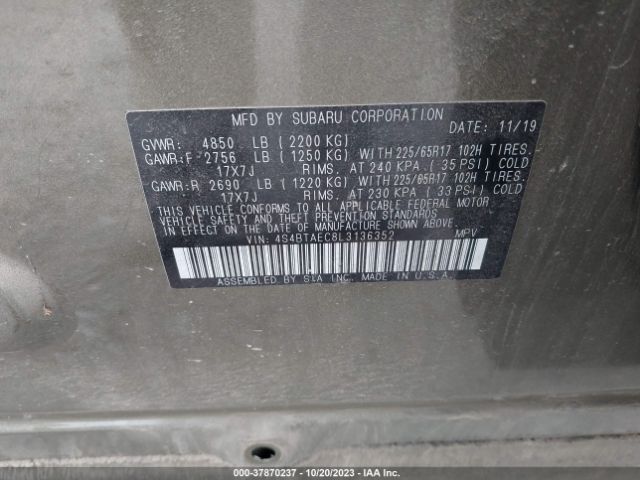 4S4BTAEC8L3136352 Subaru Outback Premium