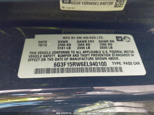 Chevrolet SS 2014 6G3F15RW6EL940100 Image 9