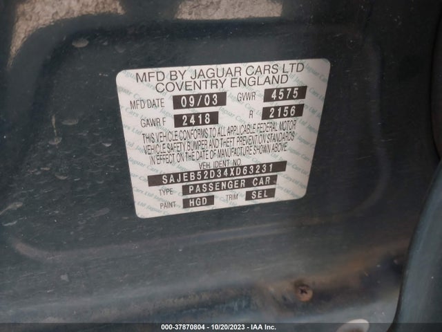 2004 JAGUAR X-TYPE SAJEB52D34XD63231 Photo 8